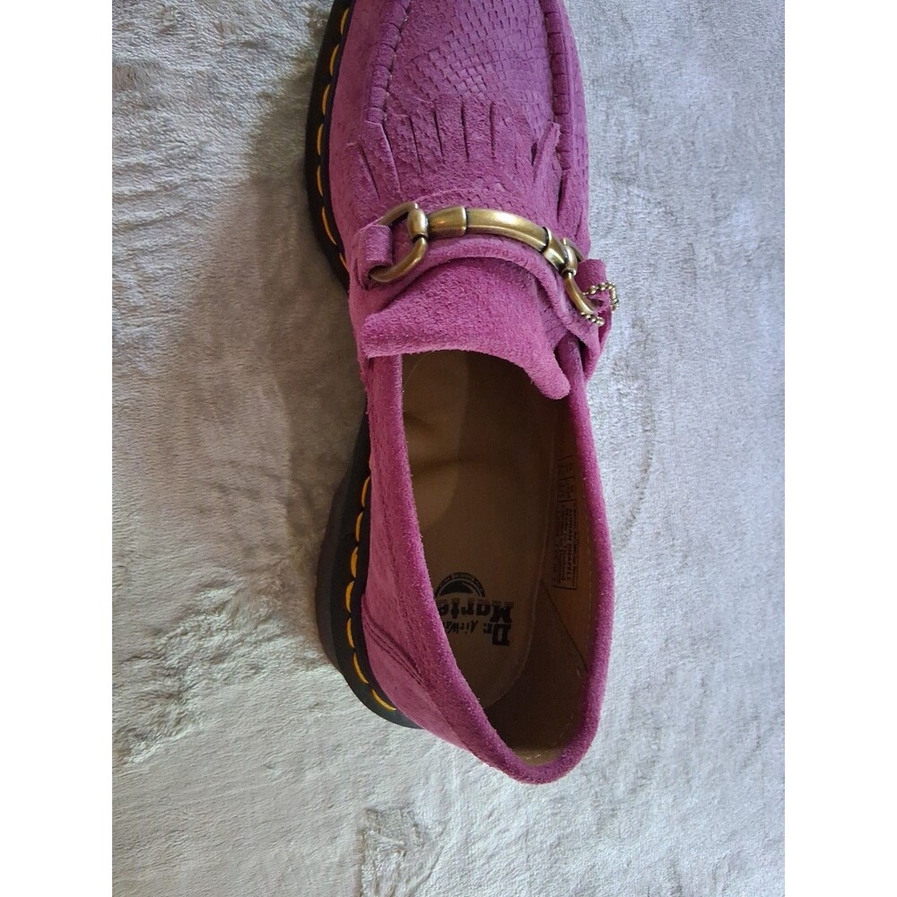 Dr. Martens Adrian Snaffle Loafers Leather Platform Fuchsia Pink Women's Size 10 - Picture 5 of 10